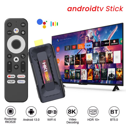 HK1 RBOX D8 RK3528 Android 13.0 Quad Core 8K HD Wifi6 Bluetooth TV Stick, RAM:2GB+16GB(US Plug) - Android TV Sticks by buy2fix | Online Shopping UK | buy2fix