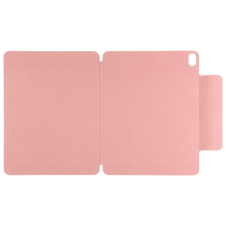 For iPad Air 11 2024 Double-sided Clip Fixed Buckle Magnetic PU Leather Smart Tablet Case(Pink) - iPad Air 11 2024 Cases by buy2fix | Online Shopping UK | buy2fix