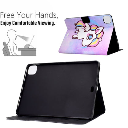 For iPad Pro 11 2024 Colored Drawing Smart Leather Tablet Case(Colored Pony) - iPad Pro 11 2024 Cases by buy2fix | Online Shopping UK | buy2fix