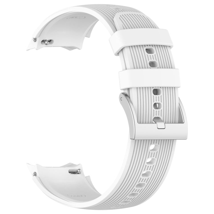 For OPPO Watch X / OnePlus Watch 2 Vertical Texture Silicone Watch Band(White) - Watch Bands by buy2fix | Online Shopping UK | buy2fix
