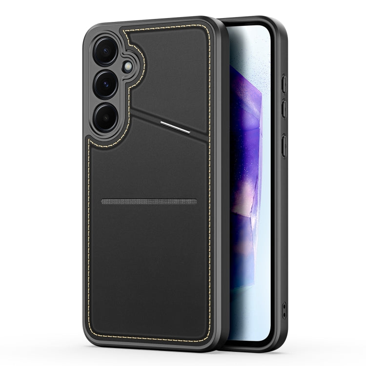 For Samsung Galaxy A55 5G DUX DUCIS Rafi II Series RFID Holder Phone Case(Black) - Galaxy Phone Cases by DUX DUCIS | Online Shopping UK | buy2fix