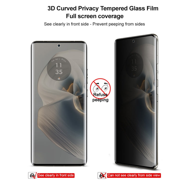 For Motorola Edge 50 Pro imak 3D Curved HD Full Screen Anti-spy Tempered Glass Protective Film - Motorola Tempered Glass by imak | Online Shopping UK | buy2fix