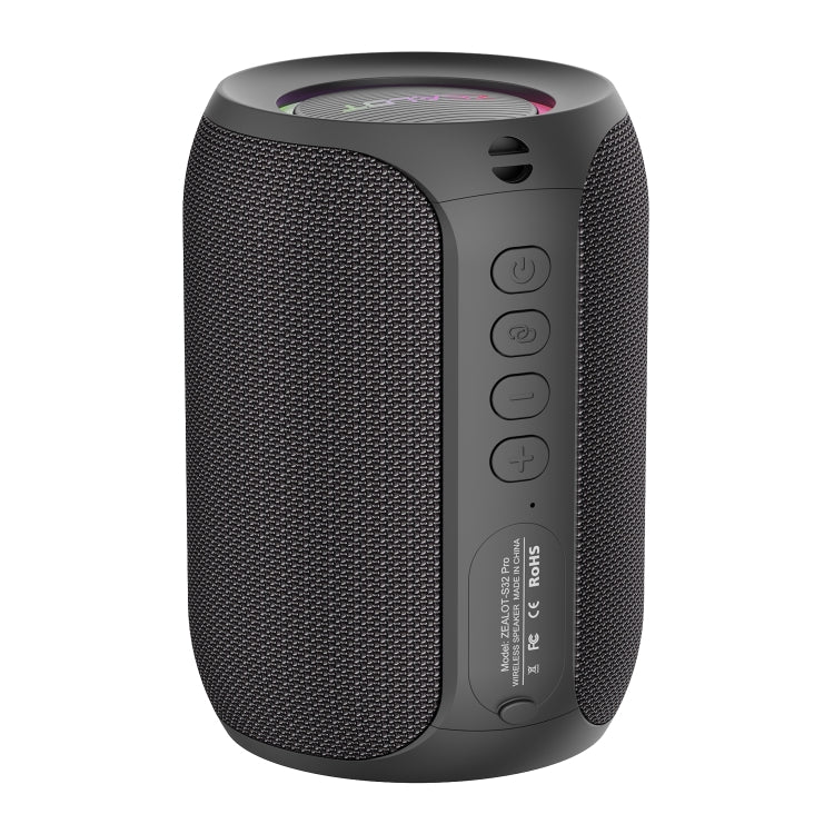 Zealot S32 Pro 15W High Power Bluetooth Speaker with Colorful Light(Black) - Desktop Speaker by ZEALOT | Online Shopping UK | buy2fix