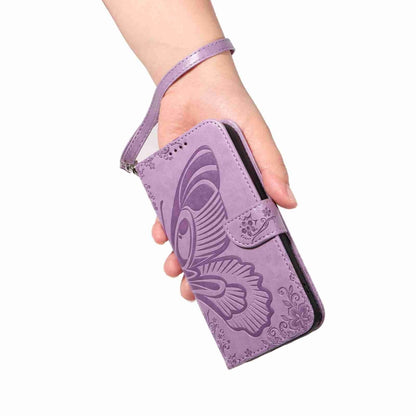 For OnePlus 11 5G Swallowtail Butterfly Embossed Leather Phone Case(Purple) - OnePlus Cases by buy2fix | Online Shopping UK | buy2fix