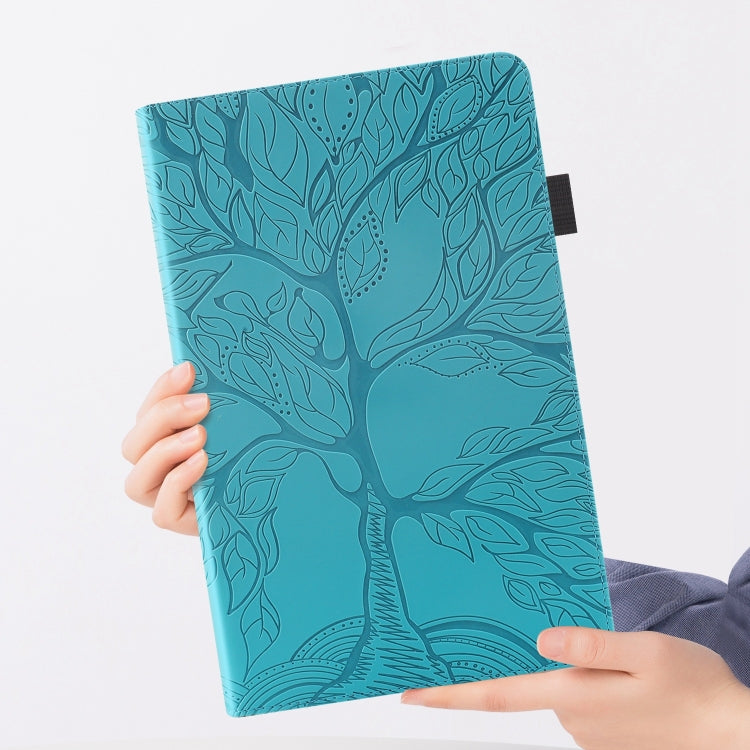 For iPad Pro 11 2024 Tree Life Series Embossed Smart Leather Tablet Case(Lake Blue) - iPad Pro 11 2024 Cases by buy2fix | Online Shopping UK | buy2fix