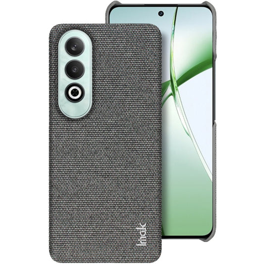For OPPO K12 5G imak Ruiyi Series Cloth Texture PU + PC Phone Case(Dark Grey) - OPPO Cases by imak | Online Shopping UK | buy2fix