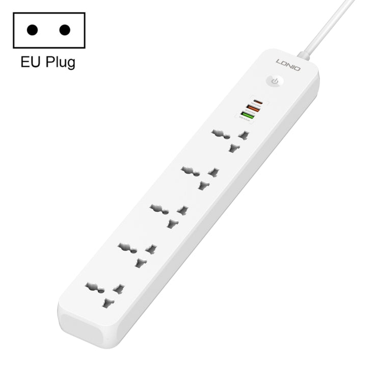 LDNIO SC5319 5-position Travel Home Office Socket with 38W USB Ports, Cable Length: 2m(EU Plug) - Extension Socket by LDNIO | Online Shopping UK | buy2fix