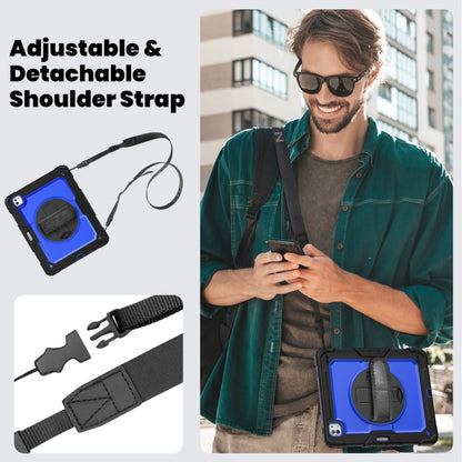 For iPad Pro 13 2024 Silicone Hybrid PC Tablet Case with Shoulder Strap(Dark Blue + Black) - iPad Pro 13 2024 Cases by buy2fix | Online Shopping UK | buy2fix