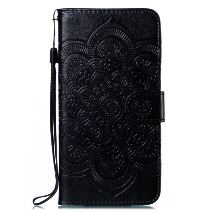 For Xiaomi Redmi K70 Sun Mandala Embossing Pattern Phone Leather Case(Black) - K70 Cases by buy2fix | Online Shopping UK | buy2fix