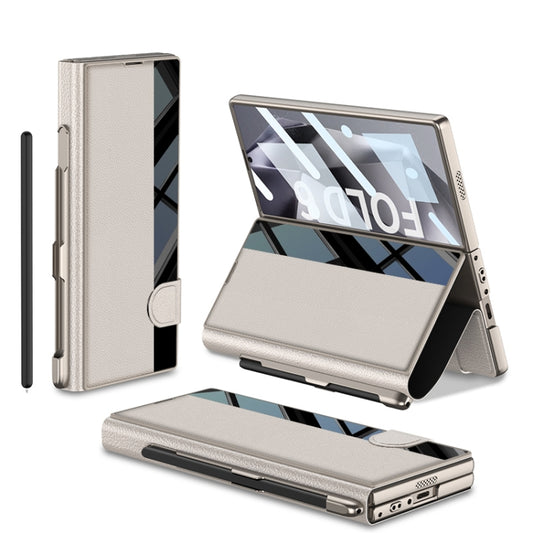 For Samsung Galaxy Z Fold6 GKK Integrated Full Coverage Flip Phone Case with Pen Slot, Not Included Pen(Titanium Gray) - Galaxy Z Fold6 5G Cases by GKK | Online Shopping UK | buy2fix