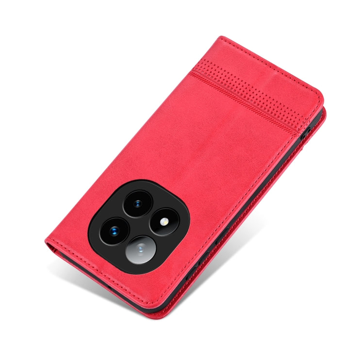 For Redmi Note 14 Pro 5G AZNS Magnetic Calf Texture Flip Leather Phone Case(Red) - Note 14 Pro Cases by AZNS | Online Shopping UK | buy2fix