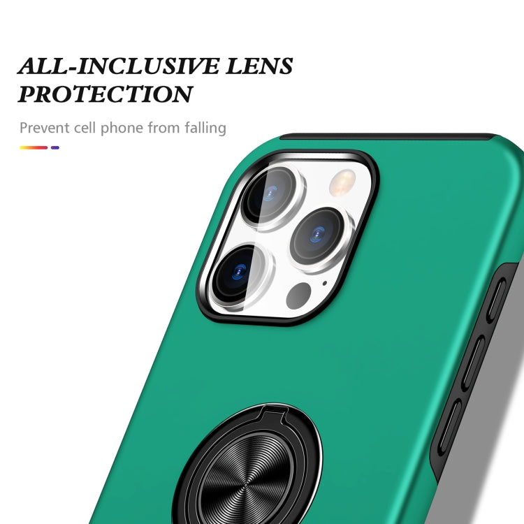 For iPhone 16 Plus Magnetic Ring Holder Phone Case(Dark Green) - iPhone 16 Plus Cases by buy2fix | Online Shopping UK | buy2fix