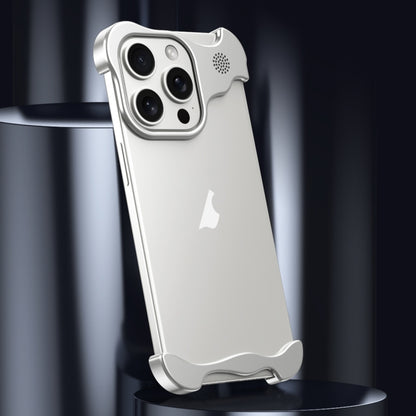 For iPhone 13 Pro Max Aromatherapy Alloy Frameless Phone Case(Silver) - iPhone 13 Pro Max Cases by buy2fix | Online Shopping UK | buy2fix