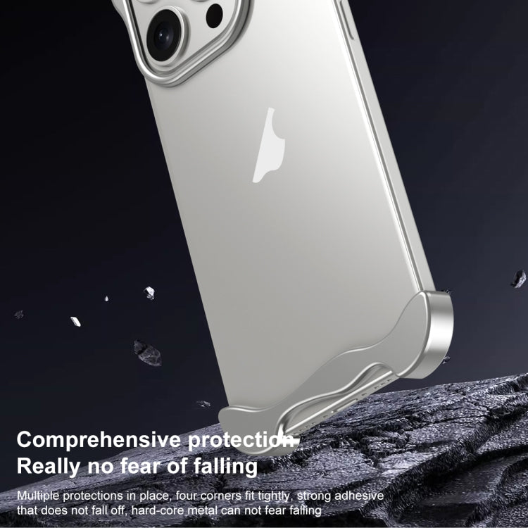 For iPhone 13 Pro Max Aromatherapy Alloy Frameless Phone Case(Silver) - iPhone 13 Pro Max Cases by buy2fix | Online Shopping UK | buy2fix