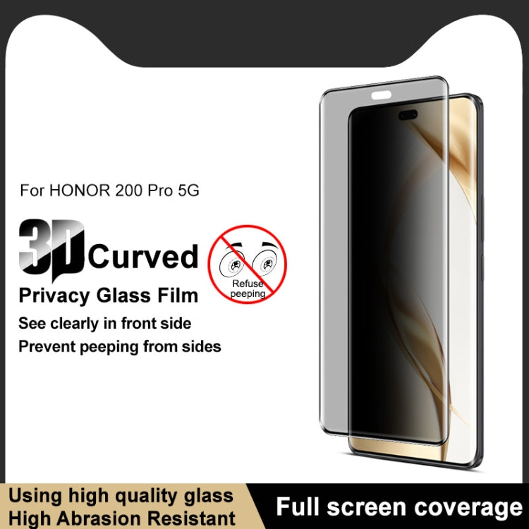 For Honor 200 Pro imak 3D Curved Privacy Full Screen Tempered Glass Film - Honor Tempered Glass by imak | Online Shopping UK | buy2fix