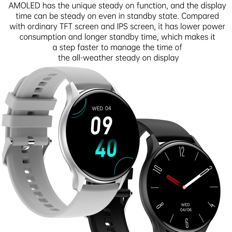 LEMFO HK89 1.43 inch BT5.0 IP67 Sport Smart Watch, Support Bluetooth Call / Message Notification / Heart Rate / Blood Pressure Health Monitor(Silver) - Smart Watches by LEMFO | Online Shopping UK | buy2fix