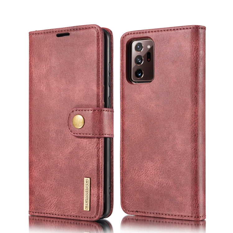 For Samsung Galaxy Note20 Ultra DG.MING Crazy Horse Texture Flip Detachable Magnetic Leather Case with Holder & Card Slots & Wallet(Red) - Galaxy Note20 Ultra Cases by DG.MING | Online Shopping UK | buy2fix