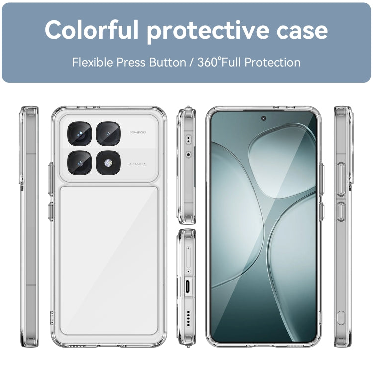 For Redmi K70 Ultra Colorful Series Acrylic Hybrid TPU Phone Case(Transparent) - Xiaomi Cases by buy2fix | Online Shopping UK | buy2fix