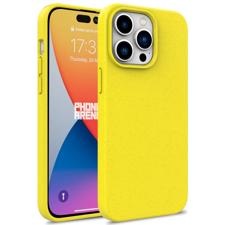 For iPhone 16 Pro Max Wheat Straw TPU Phone Case(Yellow) - iPhone 16 Pro Max Cases by buy2fix | Online Shopping UK | buy2fix