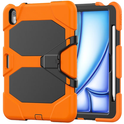 For iPad Air 11 2024 Colorful Silicone Heavy Duty Hybrid PC Tablet Case(Orange) - iPad Air 11 2024 Cases by buy2fix | Online Shopping UK | buy2fix