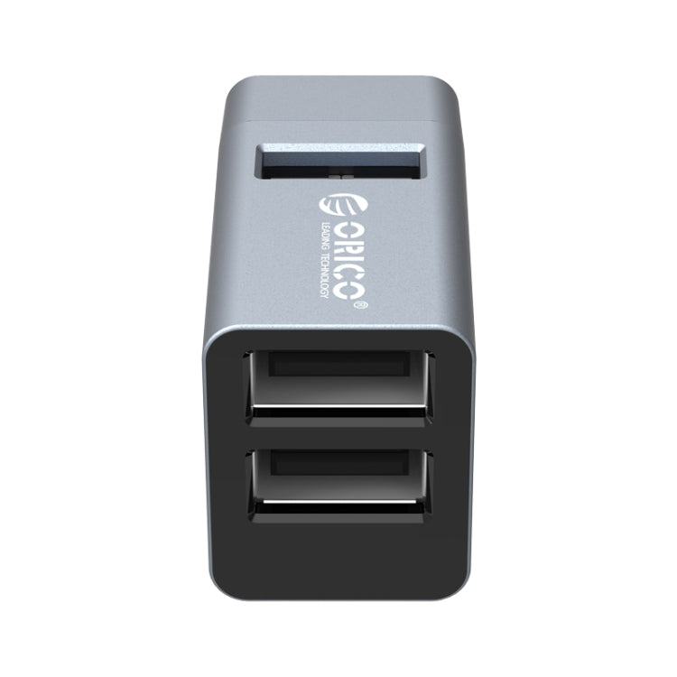 ORICO MINI-U32L 3 in 1 USB Aluminum Alloy Mini HUB Adapter(Gray) - USB 3.0 HUB by ORICO | Online Shopping UK | buy2fix