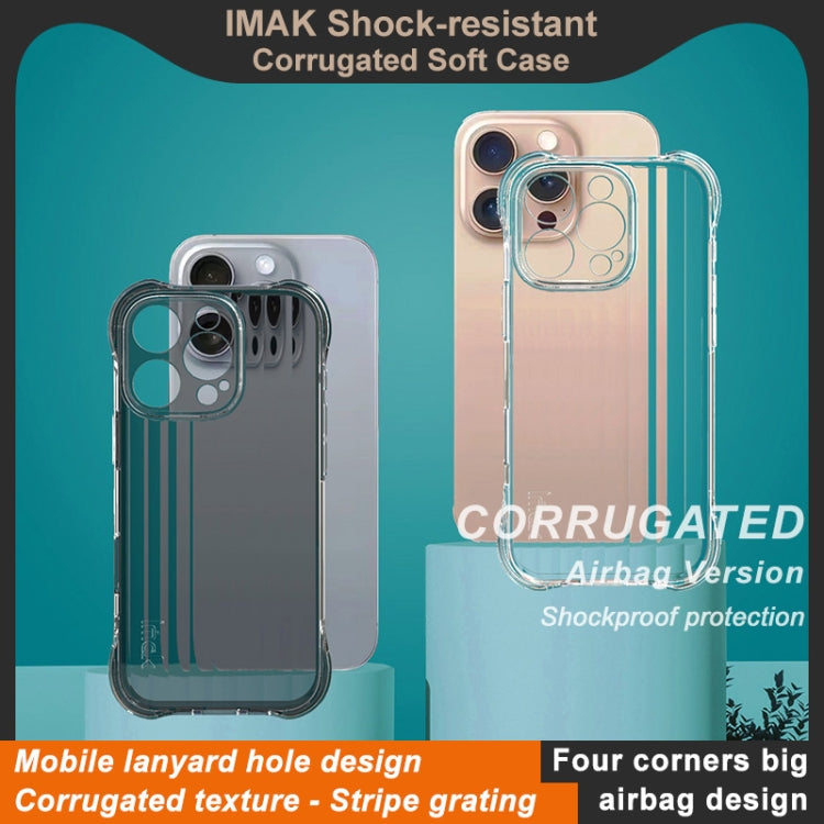 For iPhone 16 Pro Max IMAK Corrugated Texture Airbag TPU Phone Case(Transparent) - iPhone 16 Pro Max Cases by imak | Online Shopping UK | buy2fix