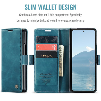 For Samsung Galaxy Z Fold6 5G CaseMe 013 Multifunctional Horizontal Flip Leather Phone Case(Blue) - Galaxy Z Fold6 5G Cases by CaseMe | Online Shopping UK | buy2fix