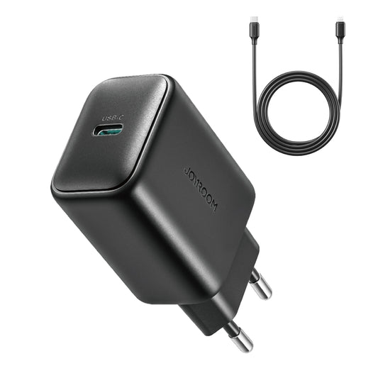 JOYROOM JR-TCF23 25W USB-C / Type-C Port Fast Charger Kit with Type-C to Type-C Cable, Plug:EU Plug(Black) - USB Charger by JOYROOM | Online Shopping UK | buy2fix