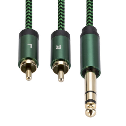 6.35mm Male to Dual RCA Female Audio Adapter Cable, Length:2m(Green) - RCA Cable by buy2fix | Online Shopping UK | buy2fix