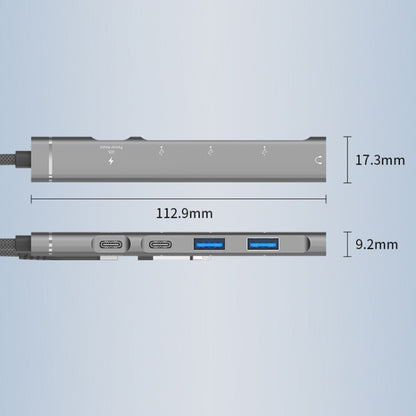 5 in 2 Multi-function HUB Adapter, Interface:USB-C / Type-C + USB-A(Grey) - USB HUB by buy2fix | Online Shopping UK | buy2fix