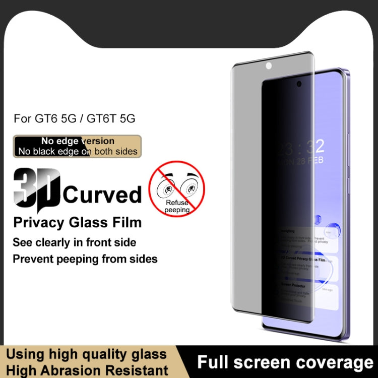 For Realme GT Neo6 5G imak 3D Curved Privacy Full Screen Tempered Glass Film - Realme Tempered Glass by imak | Online Shopping UK | buy2fix