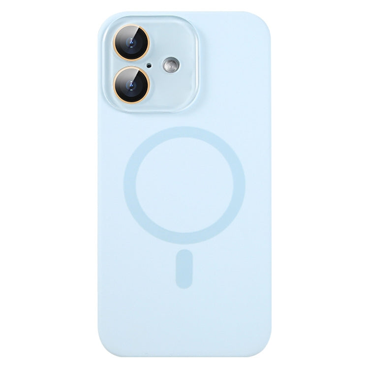 For iPhone 16 Liquid Silicone MagSafe Full Coverage Phone Case with Lens Film(Blue) - iPhone 16 Cases by buy2fix | Online Shopping UK | buy2fix