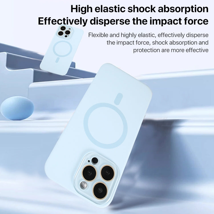 For iPhone 16 Pro Max Liquid Silicone MagSafe Full Coverage Phone Case with Lens Film(Grey) - iPhone 16 Pro Max Cases by buy2fix | Online Shopping UK | buy2fix