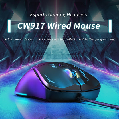 ONIKUMA CW917 RGB 3600DPI Wired Mouse(Black) - Wired Mice by ONIKUMA | Online Shopping UK | buy2fix