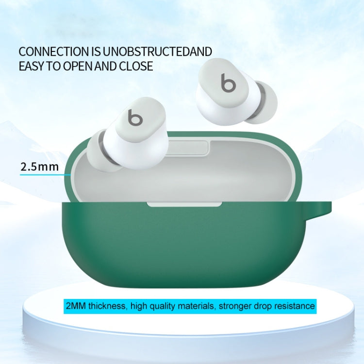 For Beats Solo Buds Wireless Earphones Silicone Protective Case with Hole(Dark Green) - Other Case by buy2fix | Online Shopping UK | buy2fix