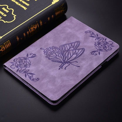 For Huawei MatePad SE 11 2024 Butterfly Flower Embossed Leather Tablet Case(Purple) - Huawei by buy2fix | Online Shopping UK | buy2fix