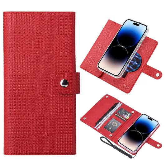 For iPhone 14 Pro ViLi GHB-C Series RFID MagSafe Magnetic Flip Leather Phone Case(Red) - iPhone 14 Pro Cases by ViLi | Online Shopping UK | buy2fix