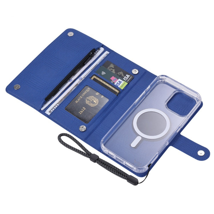 For iPhone 13 Pro ViLi GHB-C Series RFID MagSafe Magnetic Flip Leather Phone Case(Blue) - iPhone 13 Pro Cases by ViLi | Online Shopping UK | buy2fix