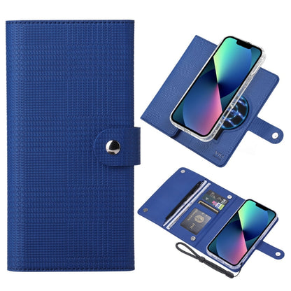 For iPhone 13 ViLi GHB-C Series RFID MagSafe Magnetic Flip Leather Phone Case(Blue) - iPhone 13 Cases by ViLi | Online Shopping UK | buy2fix