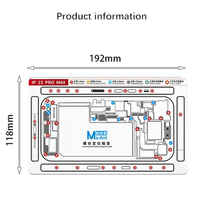 For iPhone 15 Pro Max MaAnt Double-sided Screw Positioning Flexible Soft Magnetic Pad - Magnetic Screws Mat by buy2fix | Online Shopping UK | buy2fix