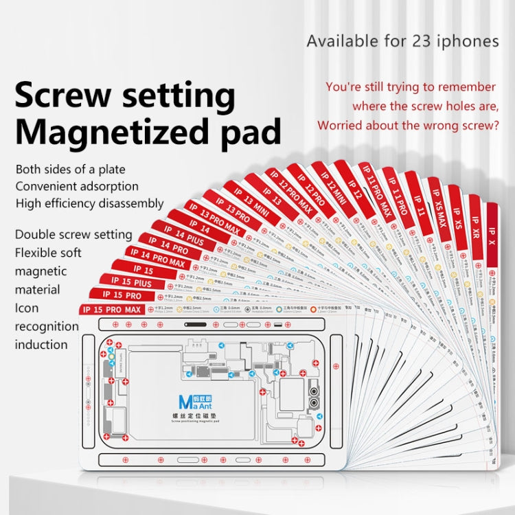 For iPhone 13 Pro MaAnt Double-sided Screw Positioning Flexible Soft Magnetic Pad - Magnetic Screws Mat by buy2fix | Online Shopping UK | buy2fix