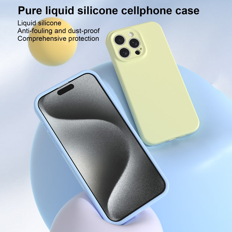 For iPhone 16 Plus Precise Hole Liquid Silicone Jelly Color Full Coverage Phone Case(Fluorescent Green) - iPhone 16 Plus Cases by buy2fix | Online Shopping UK | buy2fix