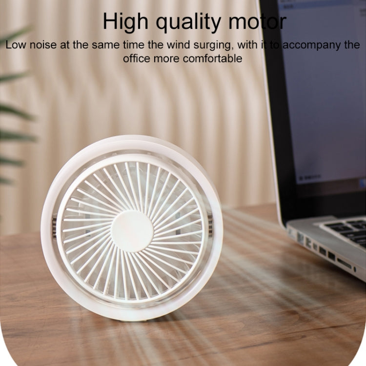 N601 180 Degree Rotating Type-C Desktop Fan with LED Ambience Light(Black) - Electric Fans by buy2fix | Online Shopping UK | buy2fix