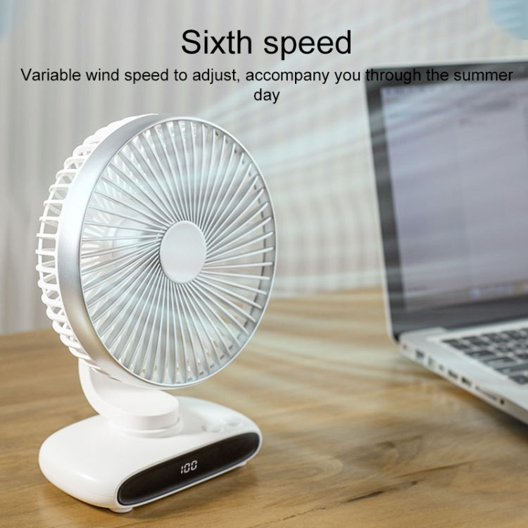 N702 Smart Digital Display Desktop Oscillating Fan(White) - Electric Fans by buy2fix | Online Shopping UK | buy2fix