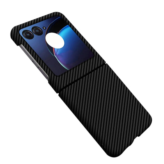 For Motorola Razr 50 Ultra Carbon Fiber Texture Shockproof Phone Case(Black) - Motorola Cases by buy2fix | Online Shopping UK | buy2fix