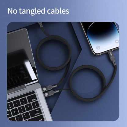 NILLKIN 100W USB-C/Type-C to USB-C/Type-C Small Magnetic Coil Fast Charging Data Cable, Length: 1m(Black) - USB-C & Type-C Cable by NILLKIN | Online Shopping UK | buy2fix