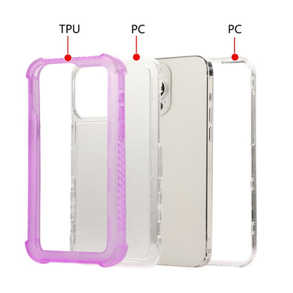 For iPhone 16 Transparent Matte TPU Hybrid PC 3-in-1 Phone Case(White) - iPhone 16 Cases by buy2fix | Online Shopping UK | buy2fix