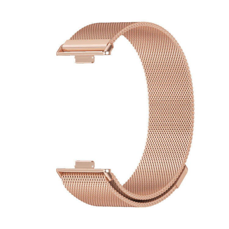 For Huawei Watch Fit3 MIJOBS Milan Magnetic Stainless Steel Watch Band(Rose Gold) - Watch Bands by MIJOBS | Online Shopping UK | buy2fix