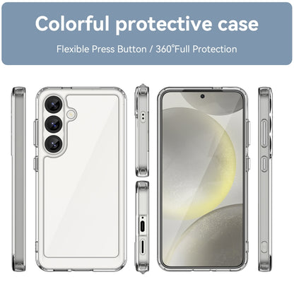 For Samsung Galaxy S25 5G Colorful Series Acrylic Hybrid TPU Phone Case(Transparent) - Galaxy S25 5G Cases by buy2fix | Online Shopping UK | buy2fix