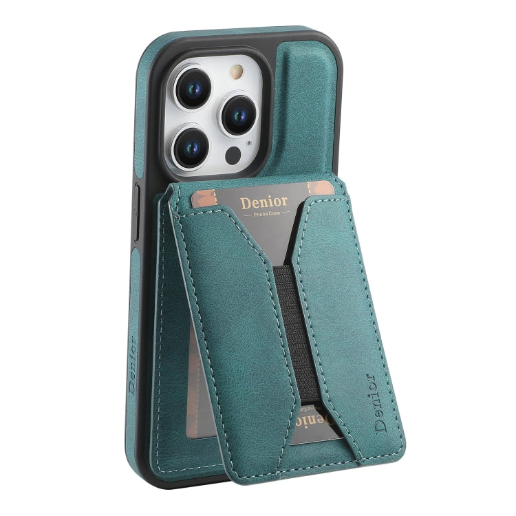 For iPhone 13 Pro Denior D17 Skin Feel MagSafe Detachable Card Slot Phone Case(Blue) - iPhone 13 Pro Cases by Denior | Online Shopping UK | buy2fix